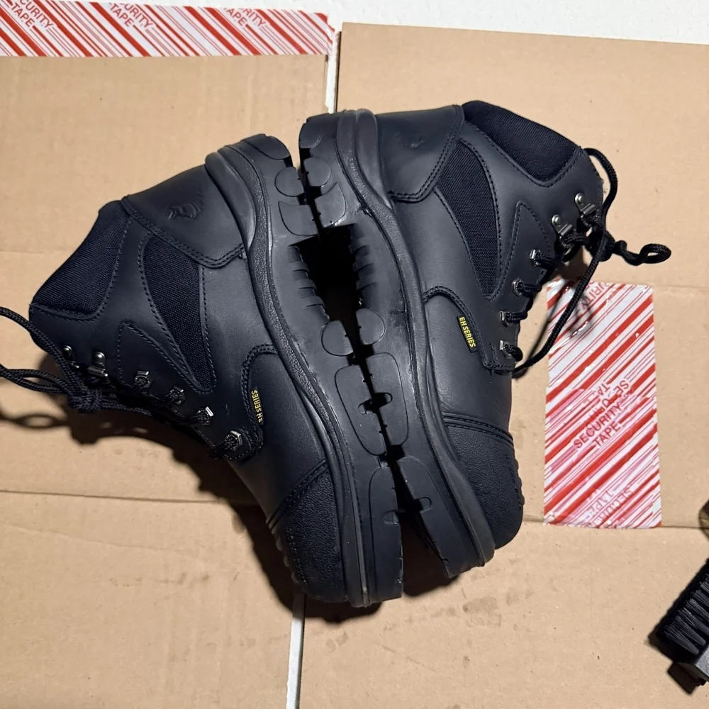 Steel Blue Black Men’s Safety Work Boot with Side Zip